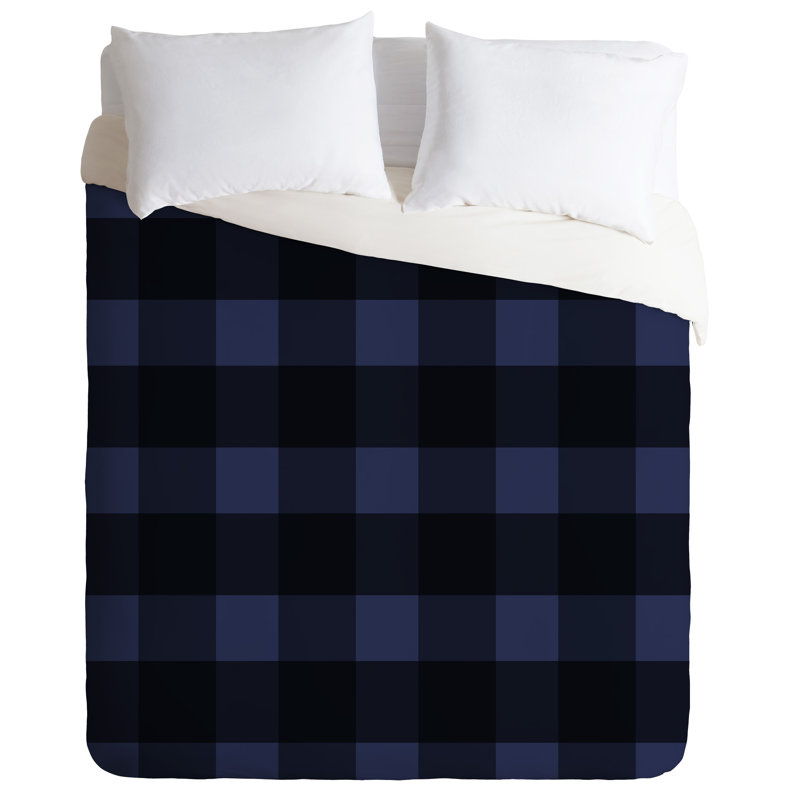 Allyson Johnson Farmhouse / Country Polyester Plaid Duvet Cover, King Duvet Cover