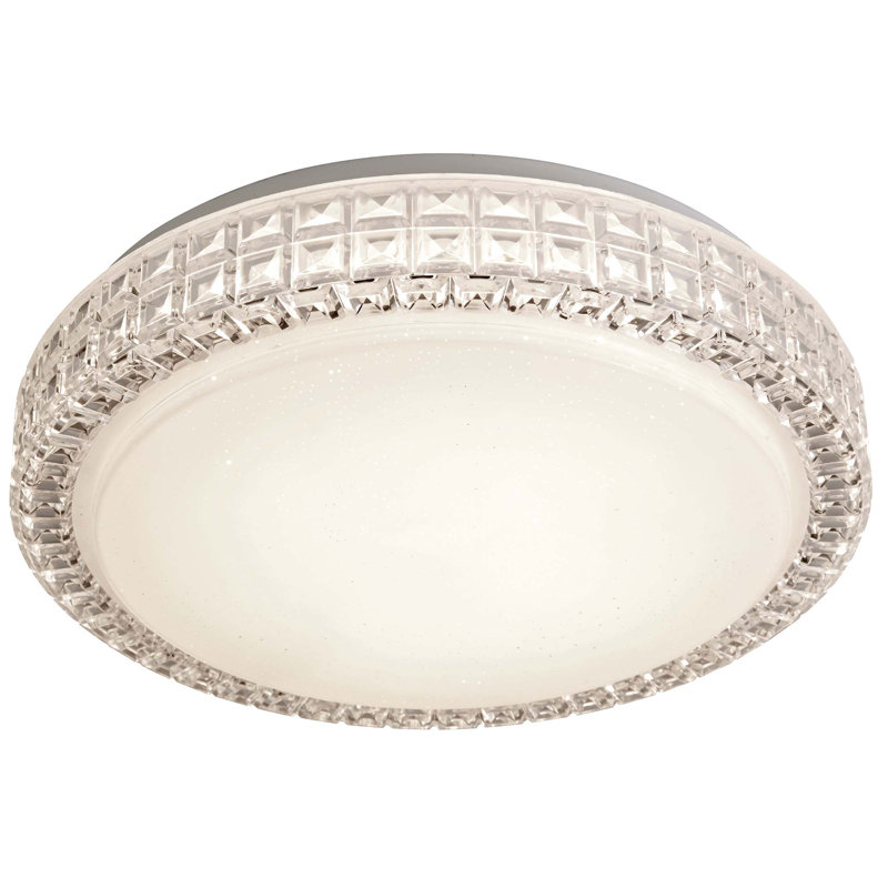 Chastain Acrylic Flush Mount, 7cm H x 28cm W x 28cm D
