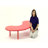 Half-Moon Plastic Adjustable Height Kids Activity Table-49248628