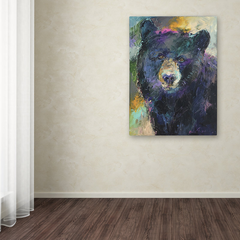 « art bear », impression sur toile, H 32 po x l 24 po x P 2 po, Pas de tapis, Toile tendue