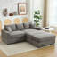 Canapé modulaire moderne avec housses de coussin en velours côtelé extensible et coussins assortis pour un confort ultime-834839806
