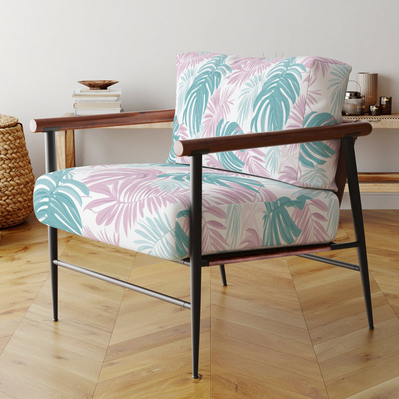 Chaise d'appoint Tropical For Teens - Teen Green, Bras ronds bruns