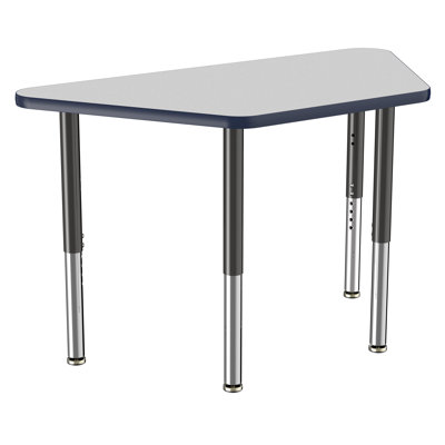 Table d'activité trapézoïdale à hauteur réglable avec pieds trapus