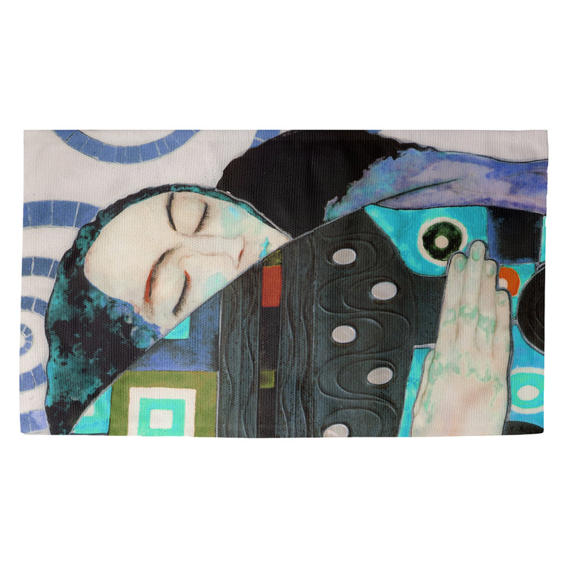 Tapis bleu Embrace Magaw, Rectangulaire 3 pi 3 po x 5 pi 3 po