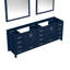 Meuble-lavabo double bleu marine 84 po X P 22 po D et l 34 po Miroirs-117984769