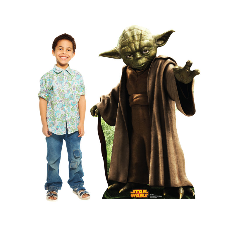 Star Wars Yoda Cardboard Stand-Up with Brown Robes