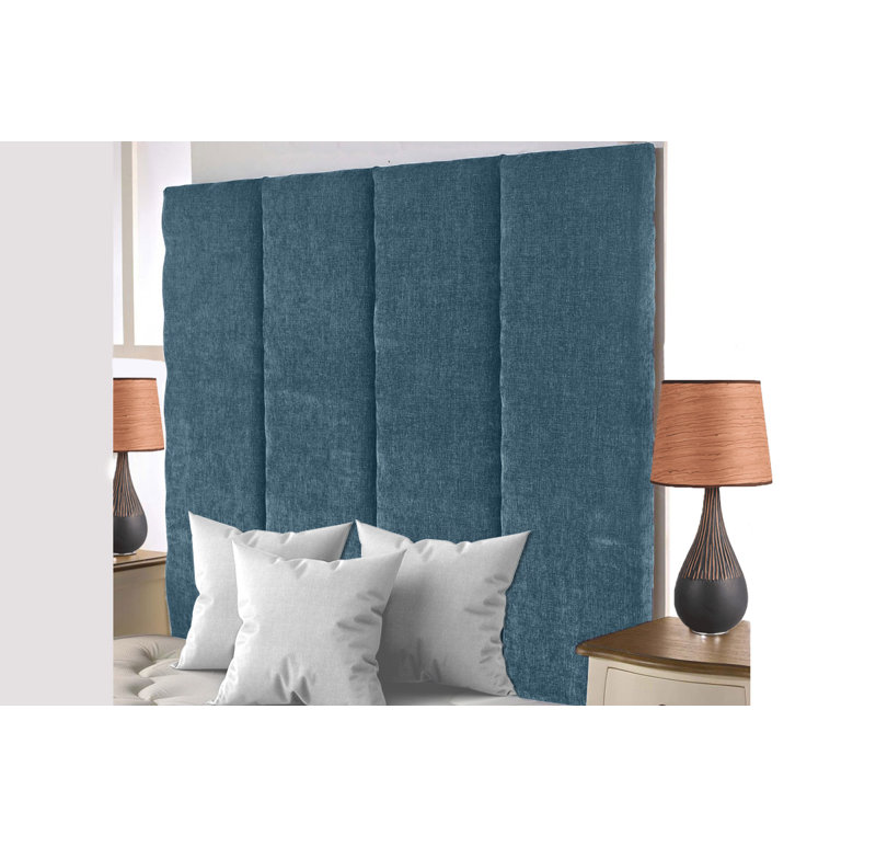 Upholstered Headboard, Super King (6'), Aqua Chenille