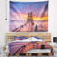 Pont en bois cassé seascape de pilier à coucher de soleil tapisserie-28507317