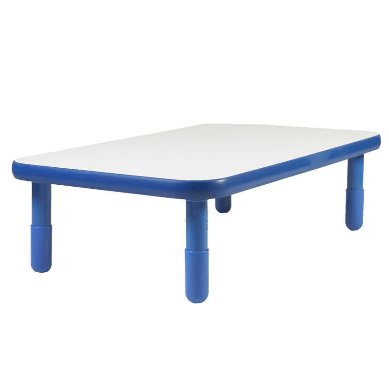 Royal Blue and White Rectangular Kids Activity Table with Laminate Surface