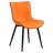 Pu Leather Upholstered Dining Chairs Modern Wingback Side Chairs With Metal Legs-1195136599