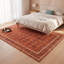 Tapis Redmond moderne à motifs mosaïques abstraites, orange, rouge et crème, lavable à la machine, antidérapant, à poils courts, pour l'intérieur et l'extérieur, adapté aux animaux domestiques, idéal pour le salon, la chambre, la salle à manger, l'entrée, le couloir ou le bureau.-2013860647