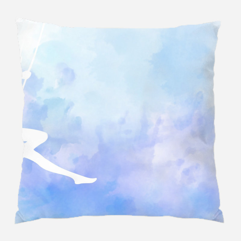 Floral Reversible Throw Pillow, Microsuede, Indoor