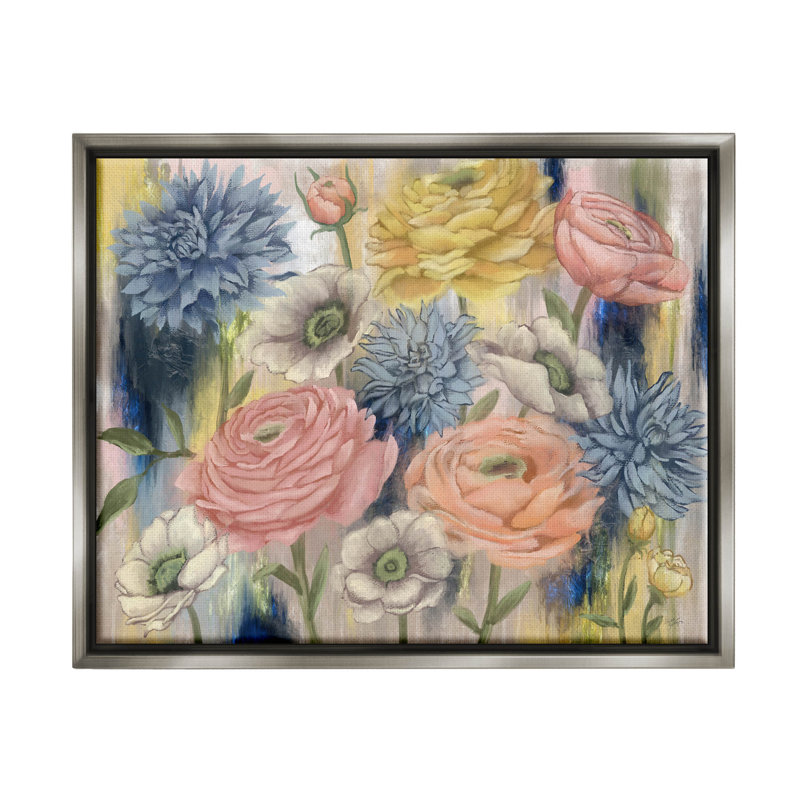 Art moderne de giclée moderne à fleurs mixtes par Elizabeth Medley, Estampe numérique Farmhouse, H 17 po x l 21 po x P 1,7 po
