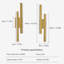 Modern Gold 40cm LED Linear Wall Light