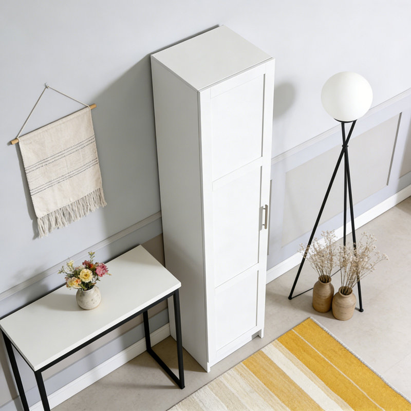 Tall Narrow Storage Cabinet, Black