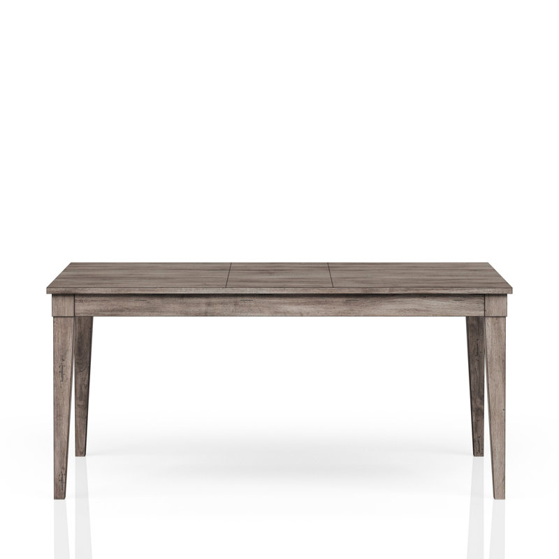 Deux tables de salle à manger à deux tiroirs gris rustique avec trait extensible, huit places assises, bois massif et deux tiroirs de rangement composés