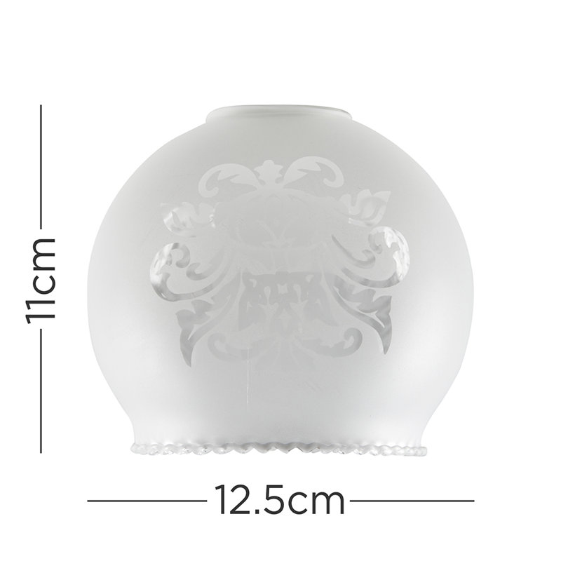 Bola 11 cm H Round Glass Pendant Shade ( Screw On ) in White