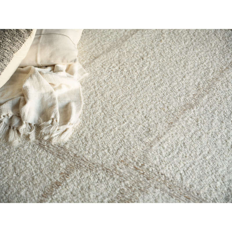 Kokomo Flatweave Wool Area Rug in Beige, Rectangle 12' x 15'