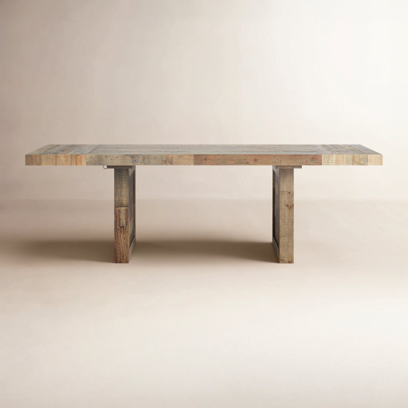 Lafond Extendable Solid Wood Dining Table, Natural