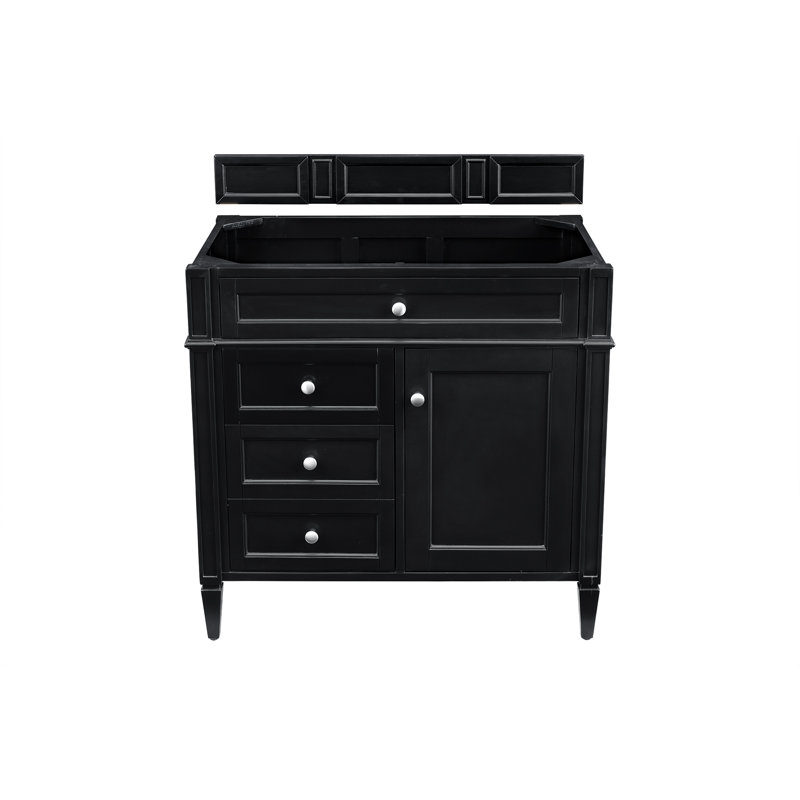 Brittany 36'' W Single Bathroom Vanity Base, Black Onyx