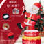 Décoration de Noël pour l'extérieur 6 pi, 6 pi, père Noël, gonflable avec 4 lumières DEL, polyester 210D, 1 400 mA