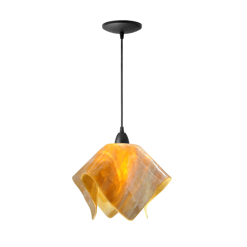 Luminaire suspendu Amergin, Grand, Noir, Miel
