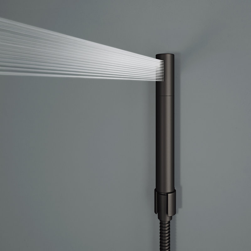 Orchid 39" H X 4" W 2-Jet Shower System with Hand Wand - Requires existing shower head connection, Matte Black