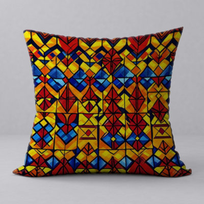 Abstract Reversible Throw Pillow