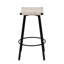 Tabourets de bar ergonomiques, siège, structure en métal, polyvalent pour l'intérieur et l'extérieur, hauteur de comptoir de 26,55 po de hauteur, noir, 12 de largeur