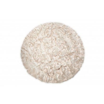 Tapis lavable antidérapant en fausse fourrure brun clair 4 x 6 Leakes