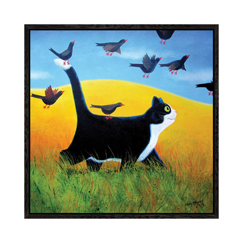 Going Places II by Vicky Mount - Painting on Canvas, Black Framed, 66.04cm H x 66.04cm W x 3.81cm D