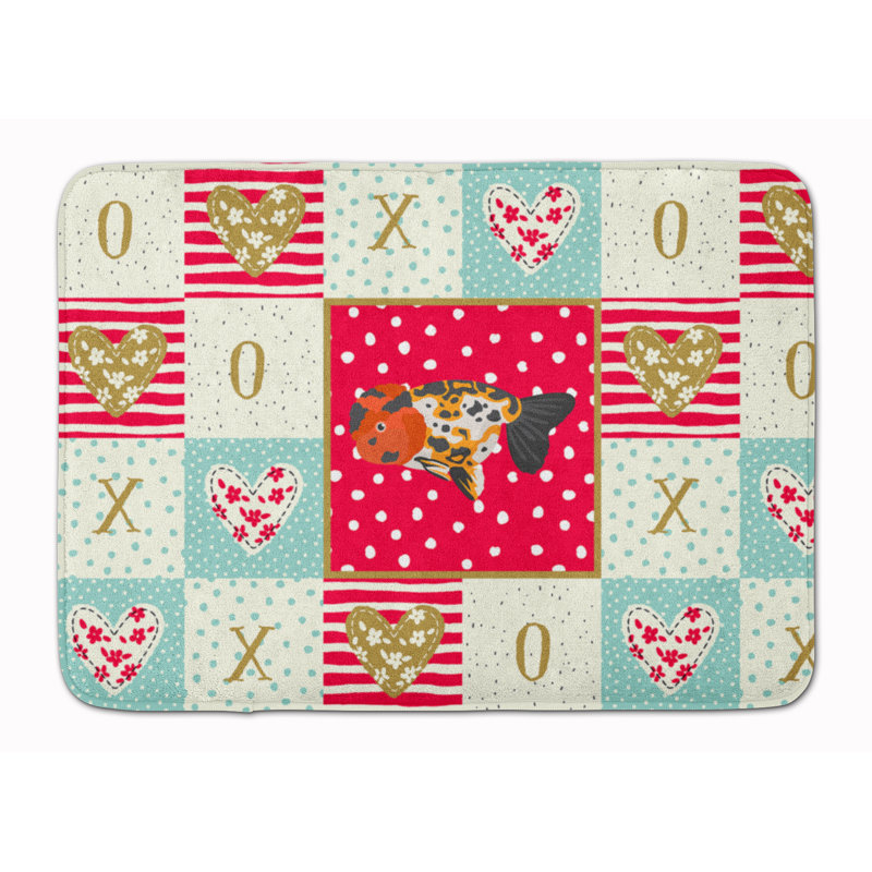 Love Memory Foam Kitchen Mat, Vasso Ranchu Goldfish