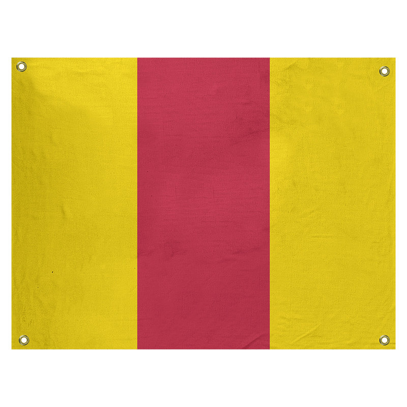 Polyester Tapestry, 26" H x 36" W x 1" D, Red/Yellow/White, St Louis