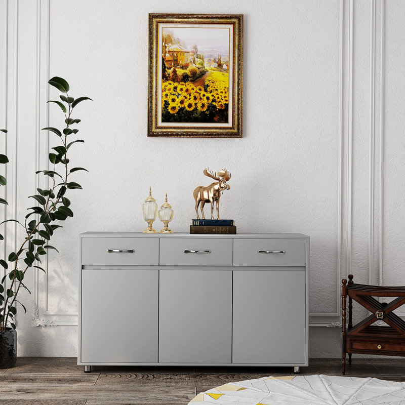 Armoire de rangement à 3 tiroirs, Gris