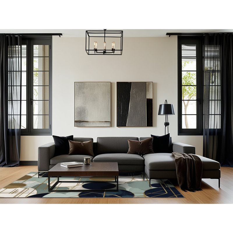 Starbeam Halo Rug, Rectangle 6' x 9'