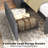 Upholstered Bed Frame With 4 Storage Drawers And Headboard, Bed Frame With LED Lights And Charging Station-1425891091