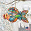 Ornement en bois en forme de poisson suspendu paradise