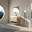 Meuble-lavabo 36 po avec lavabo simple en résine et solution de rangement - Armoire polyvalente en chêne 36