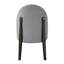 Ensemble de 2 chaises de salle à manger en tissu gris et finition espresso