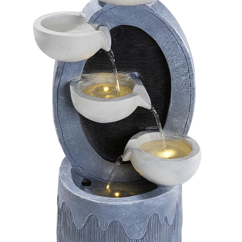 Roneika Weather Resistant Floor Fountain with Light