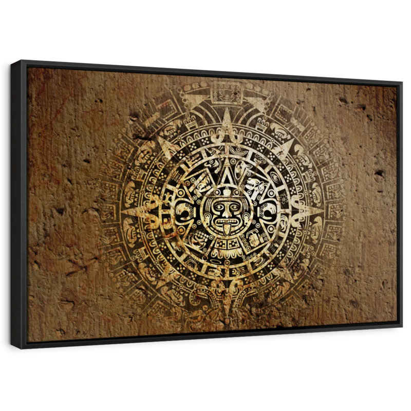 "Ancien calendrier mural maya", H 9 po x l 13 po