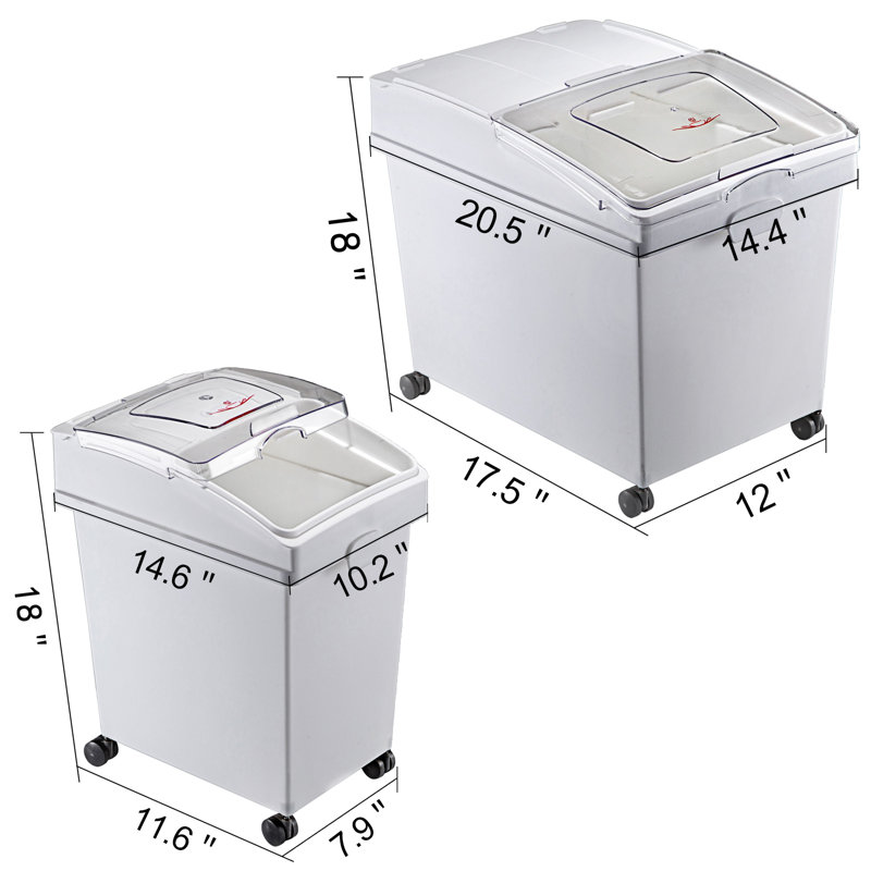 Contenant alimentaire rectangulaire en plastique avec couvercle Vevor (ensemble de 4)