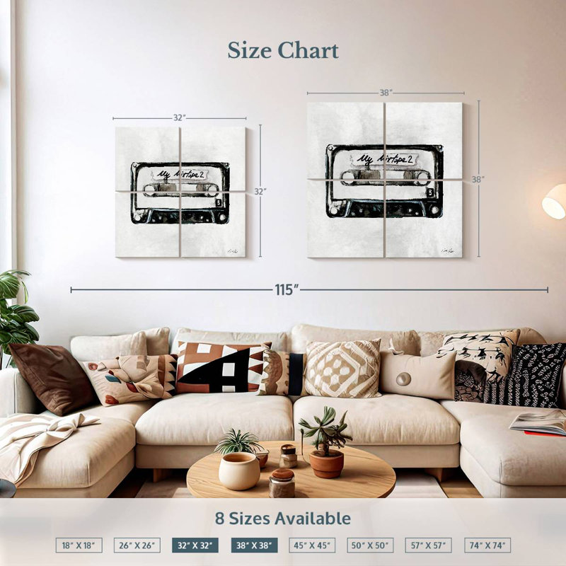Abarca Retro Cassette II, 32" H x 32" W