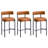 30" Modern Faux Leather Upholstered Bar Stool with Curved Low Back and Metal Frame-992528422-992528423