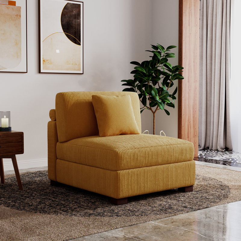 Upholstered Accent Chair, Orange