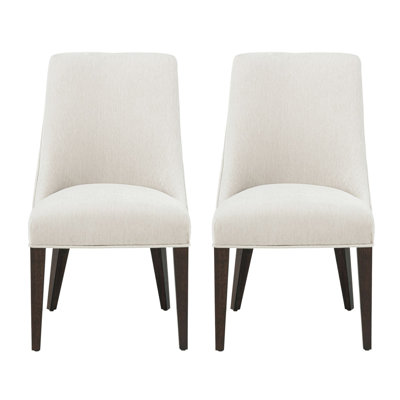 Chaise de salle à manger recouverte de bois d'hévéa Beige