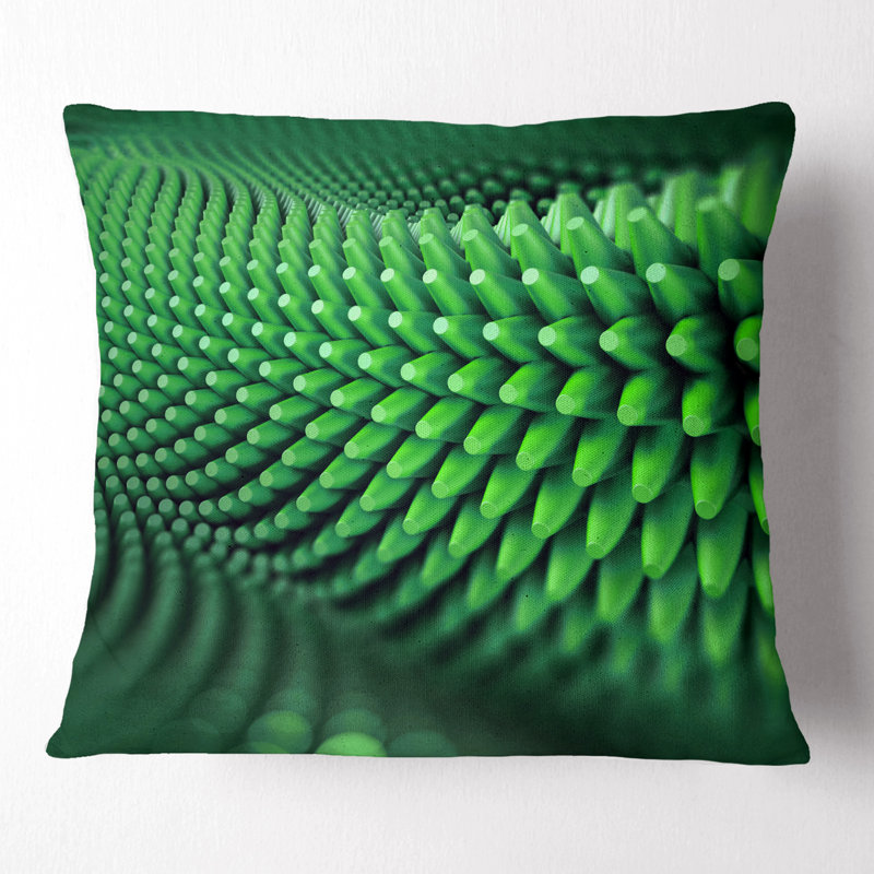 Abstract 3D Spiny Background - Abstract Printed Pillow, 16" x 16", Throw Pillow