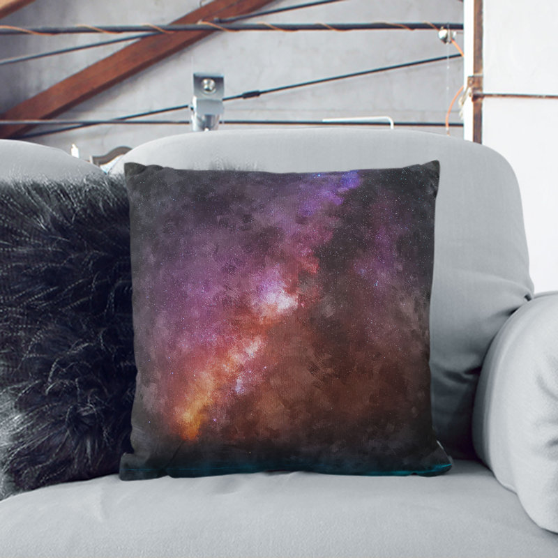 Stars over the Ocean Cushion with Filling, 40cm H x 40cm W x 15cm D, White