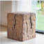 Table d'appoint Amira pour l'extérieur et l'intérieur MGO, finition brune