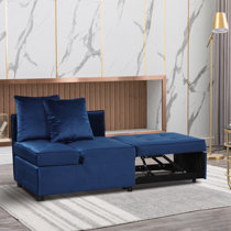 Click-Clack Sofa Bed Convertible in Delux Khaki Microfiber